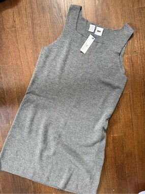 VINTAGE DKNY Gray Wool Knit Dress
